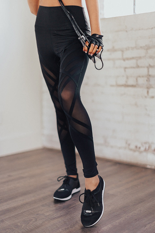 Barre Class Mesh High Waist Active Legging-Beginning Fashion