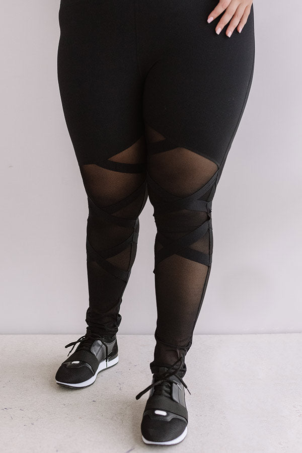 Are You Ready For It?! Mesh High Waist Active Legging Curves-Beginning Fashion