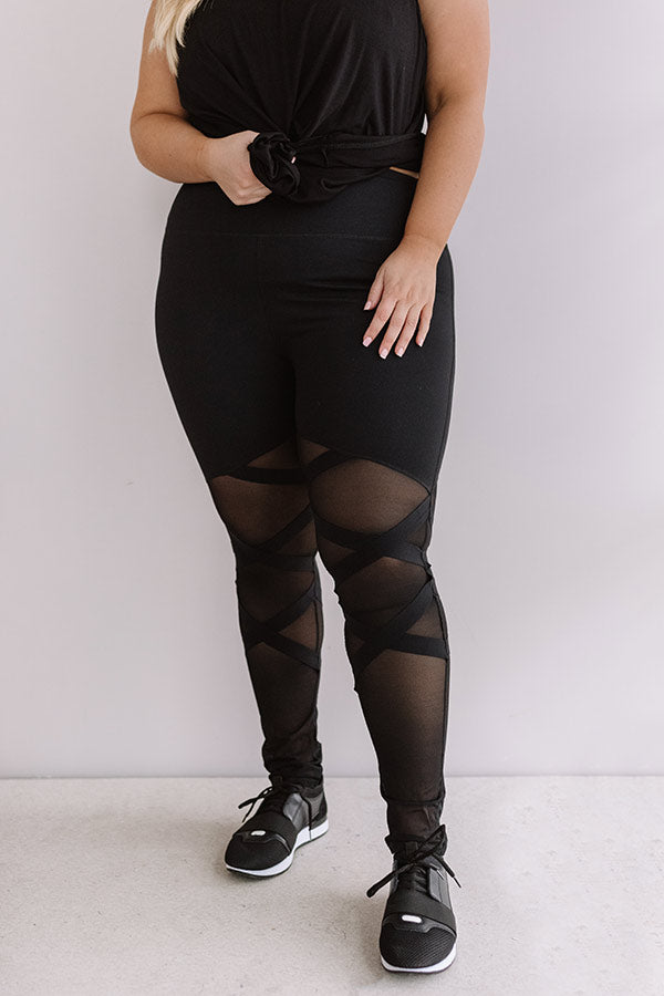 Are You Ready For It?! Mesh High Waist Active Legging Curves-Beginning Fashion