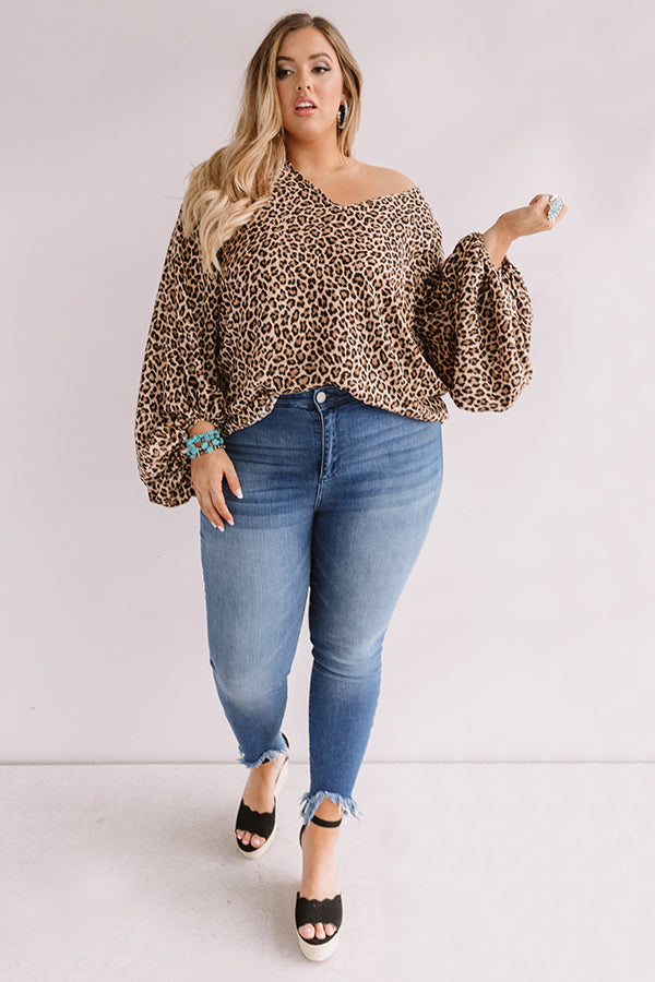 Cabin Hideaway Leopard Shift Top Curves-Beginning Fashion
