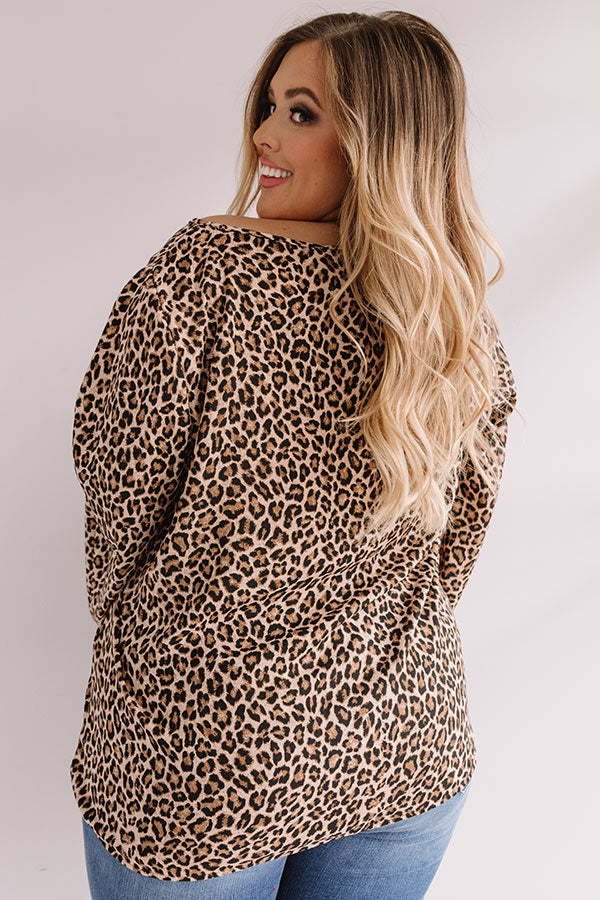 Cabin Hideaway Leopard Shift Top Curves-Beginning Fashion