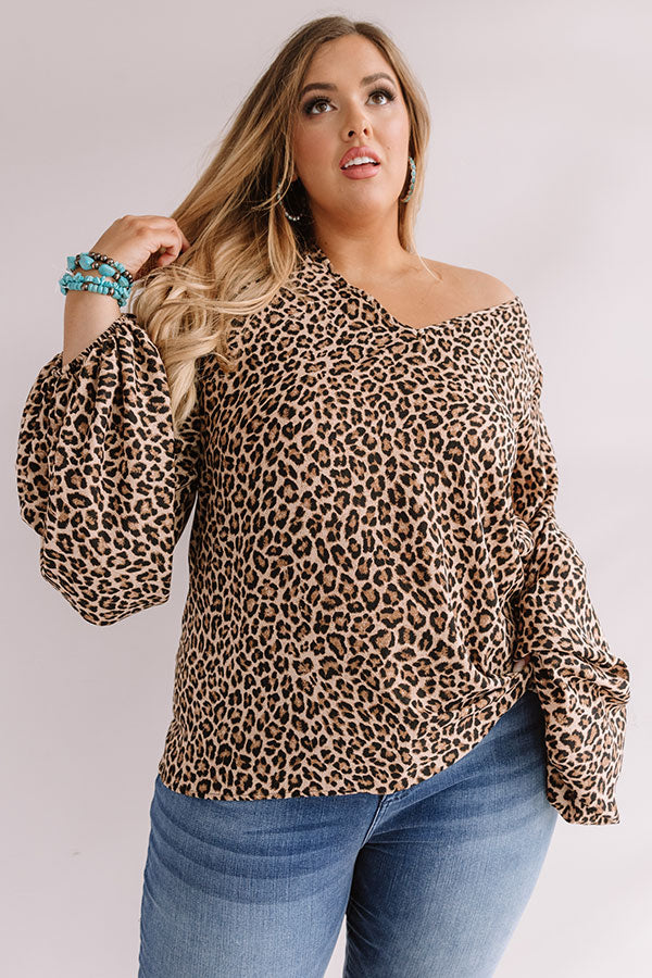 Cabin Hideaway Leopard Shift Top Curves-Beginning Fashion