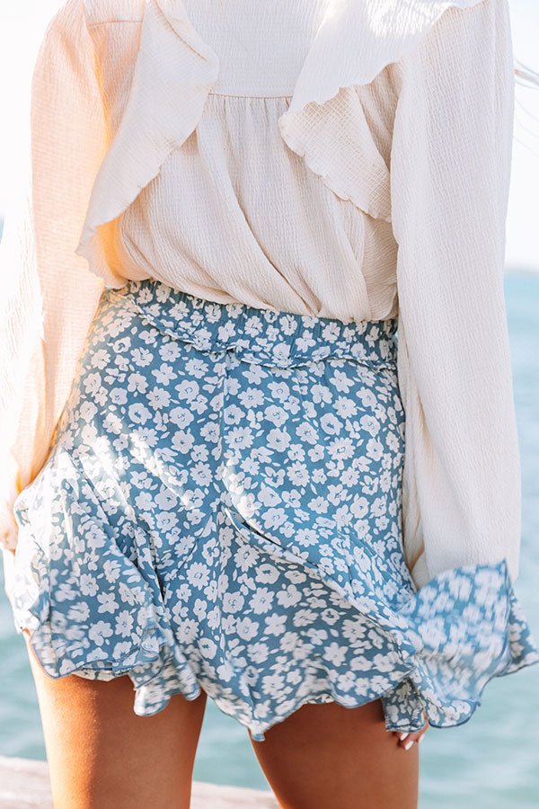 Caribbean Cutie Skort In Airy Blue-Beginning Fashion