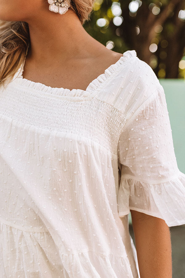 Beyond Bali Shift Dress in White-Beginning Fashion