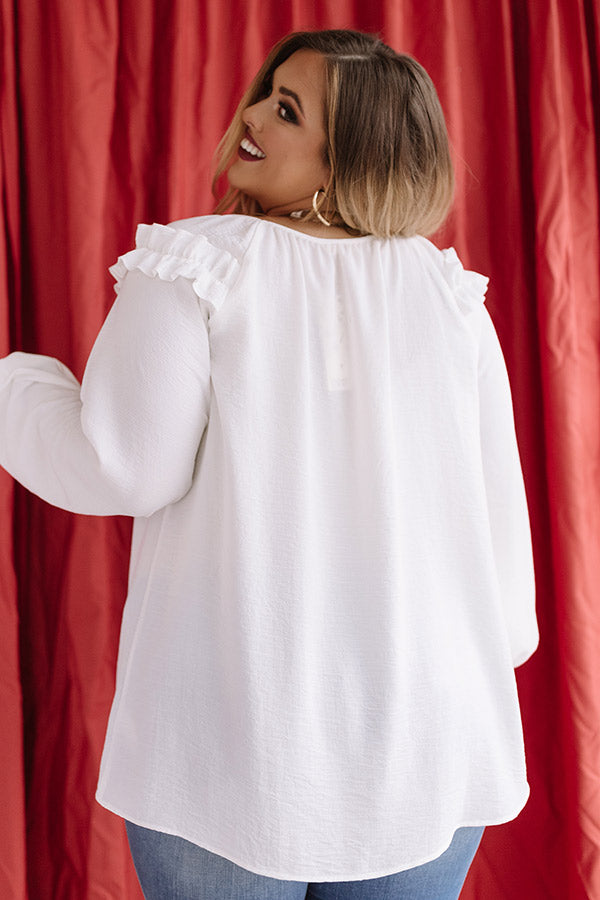 Bonding Over Brunch Shift Top In White Curves-Beginning Fashion