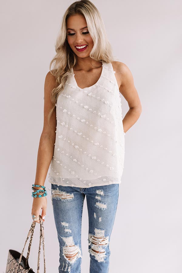 Beach Refresh Shift Tank In Cream-Beginning Fashion