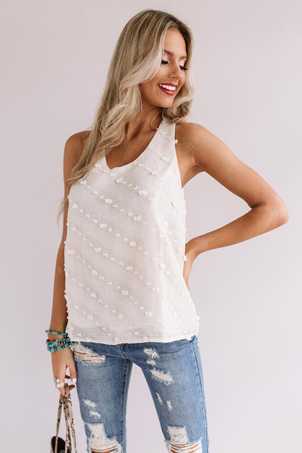 Beach Refresh Shift Tank In Cream-Beginning Fashion
