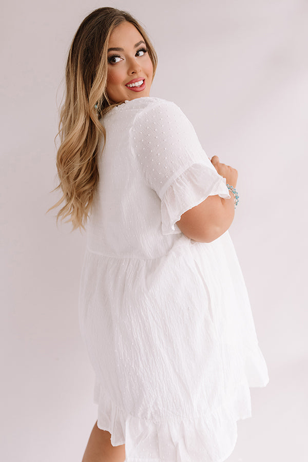 Beyond Bali Shift Dress in White Curves-Beginning Fashion