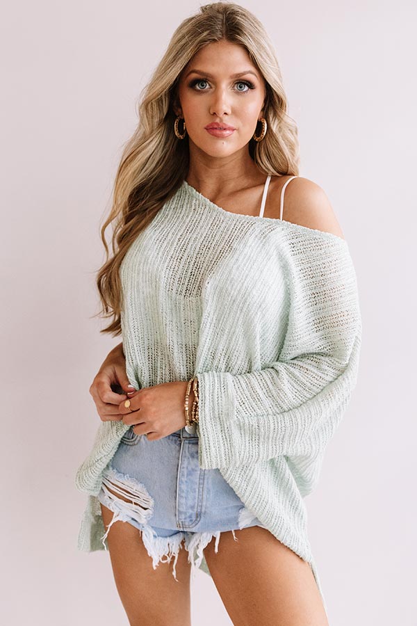 Bali Coast Knit Shift Tunic In Seaglass-Beginning Fashion