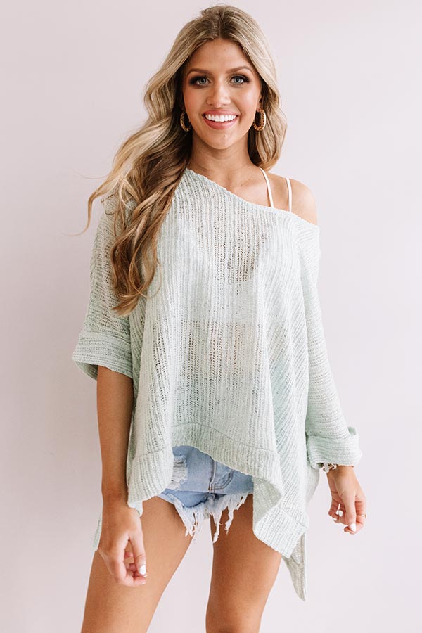 Bali Coast Knit Shift Tunic In Seaglass-Beginning Fashion