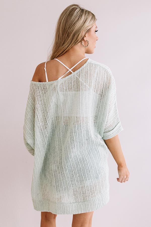 Bali Coast Knit Shift Tunic In Seaglass-Beginning Fashion
