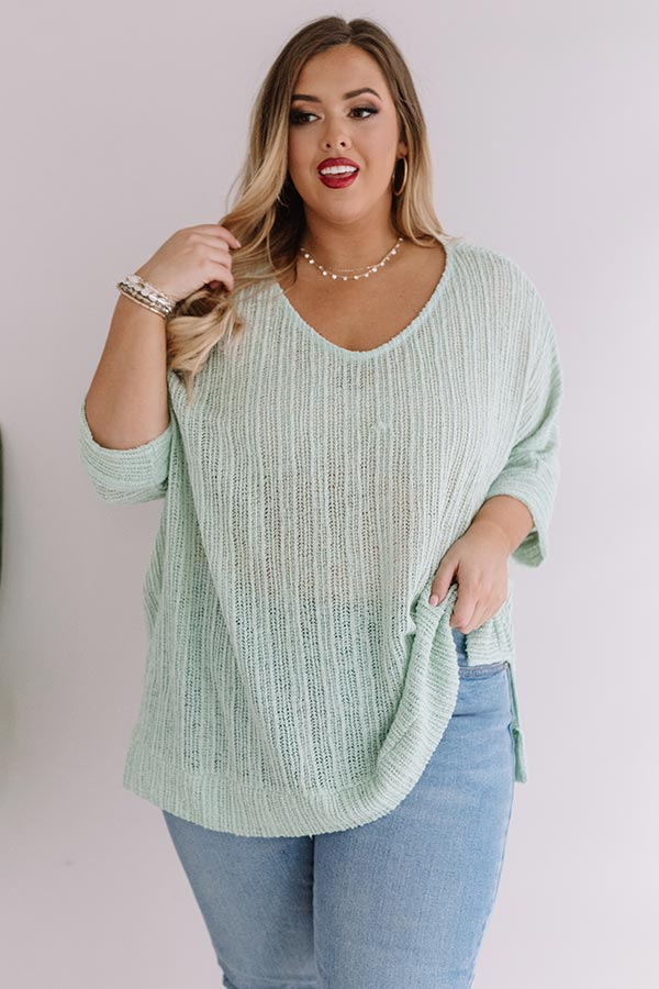 Bali Coast Knit Shift Tunic In Seaglass Curves-Beginning Fashion