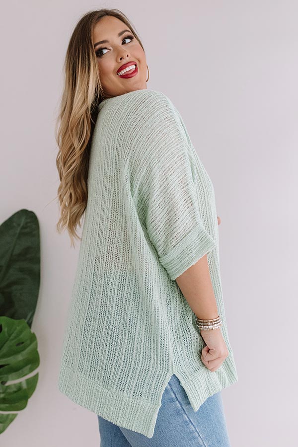 Bali Coast Knit Shift Tunic In Seaglass Curves-Beginning Fashion