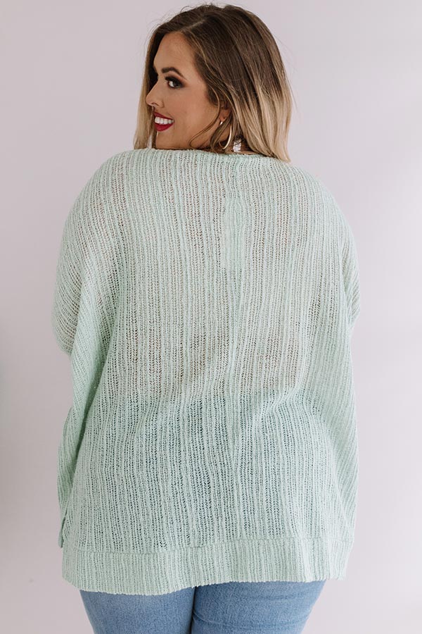 Bali Coast Knit Shift Tunic In Seaglass Curves-Beginning Fashion