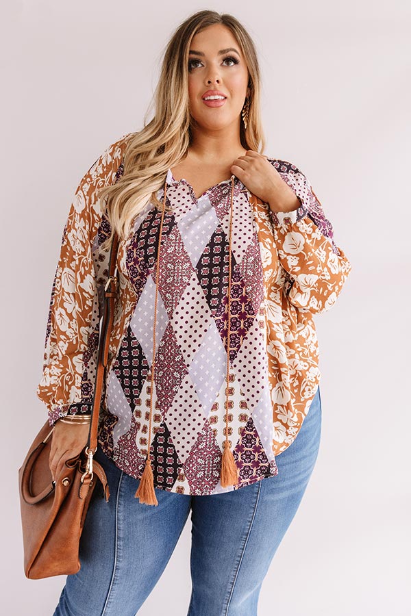 Bali By Moonlight Shift Top  Curves-Beginning Fashion