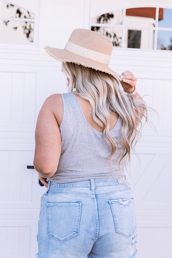 Best Coast Henley Bodysuit In Grey Curves-Beginning Fashion