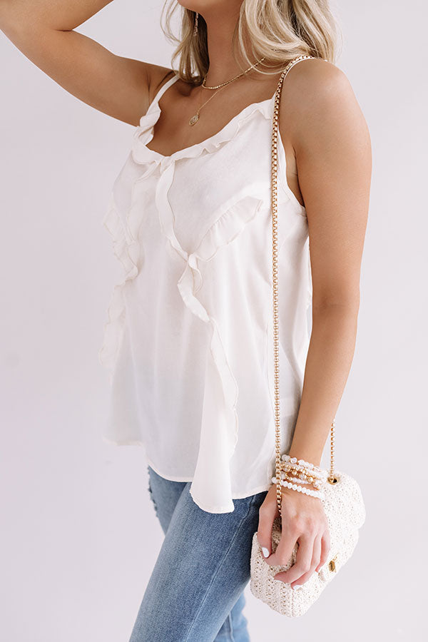 Broadway Beautiful Ruffle Tank-Beginning Fashion