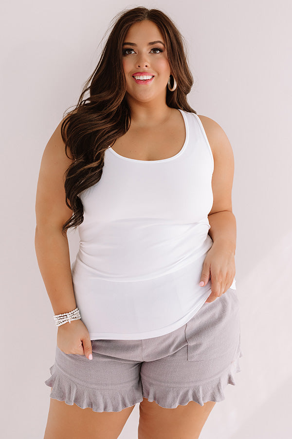 Basic Instincts Seamless Tank In White Curves-Beginning Fashion