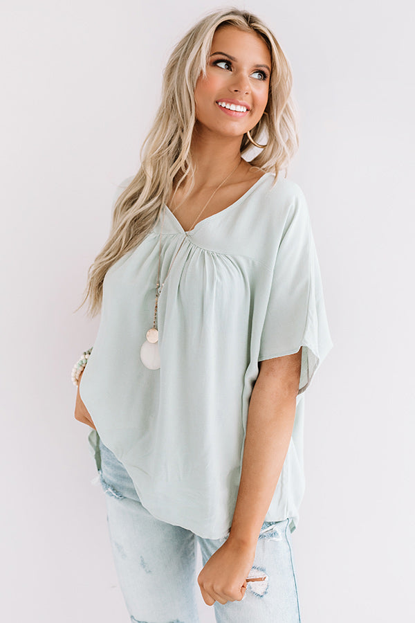 Chic Ashore Shift Top In Mint-Beginning Fashion