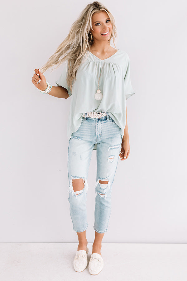 Chic Ashore Shift Top In Mint-Beginning Fashion