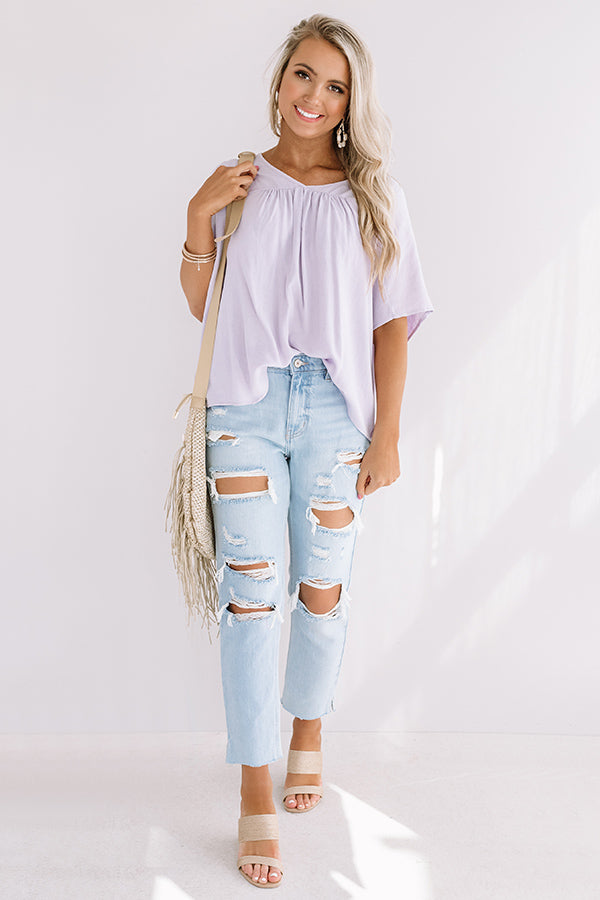 Chic Ashore Shift Top In Lavender-Beginning Fashion
