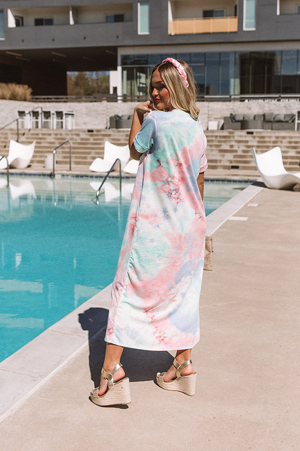 Baja Coast Watercolor Midi-Beginning Fashion