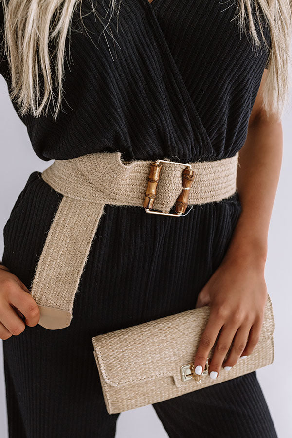 Chic Soleil Woven Belt In Ivory-Beginning Fashion