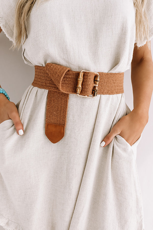 Chic Soleil Woven Belt In Maple-Beginning Fashion