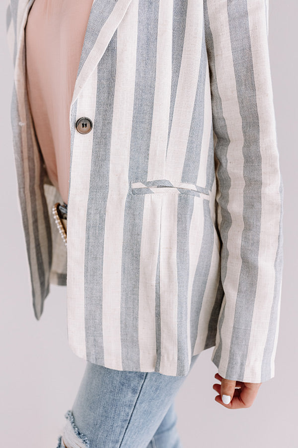 Call Me Chic Stripe Blazer-Beginning Fashion