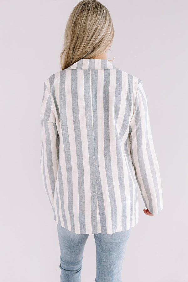Call Me Chic Stripe Blazer-Beginning Fashion
