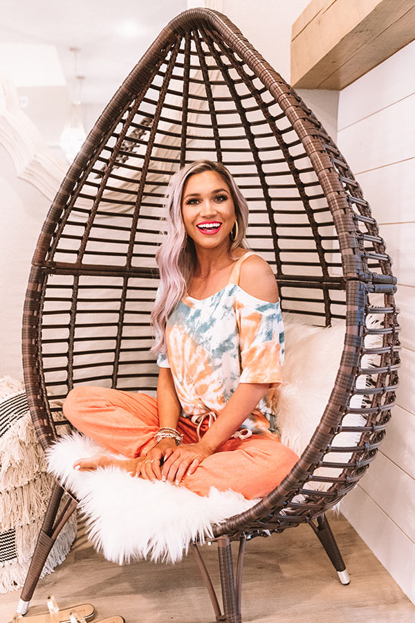 Go Getter Tie Dye Shift Top in Orange-Beginning Fashion