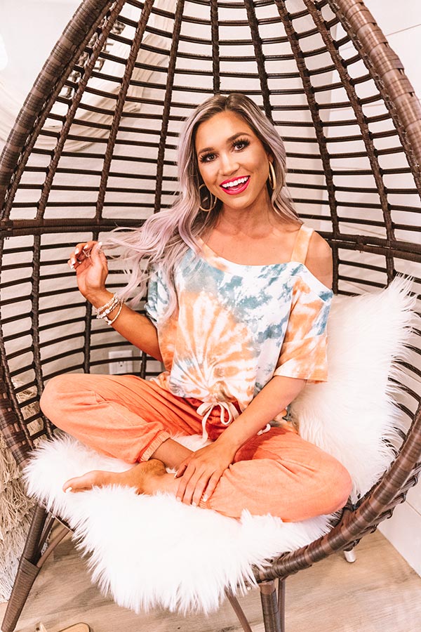 Go Getter Tie Dye Shift Top in Orange-Beginning Fashion