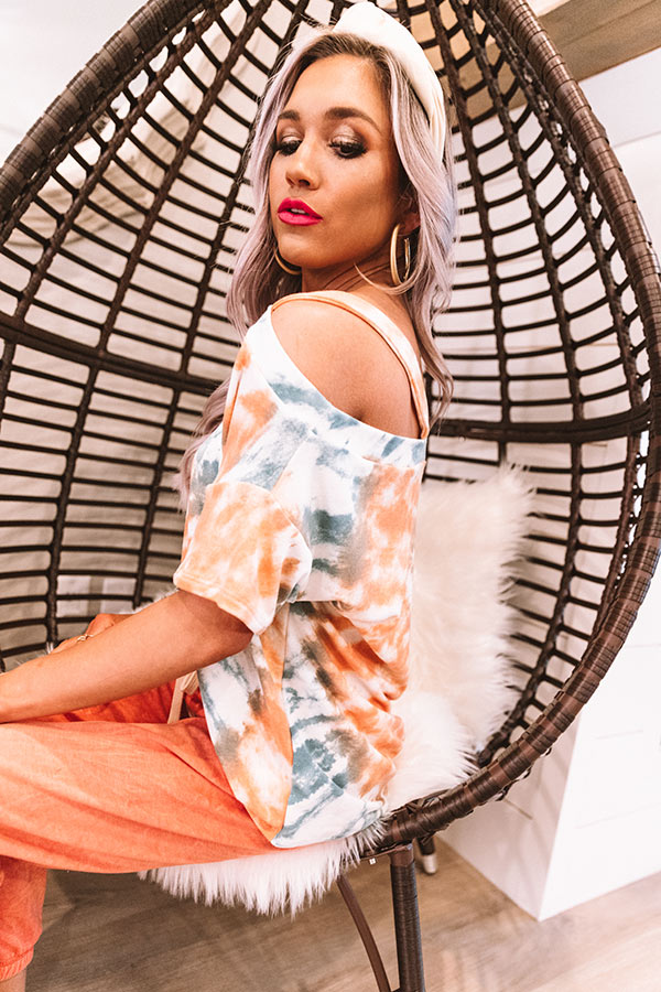 Go Getter Tie Dye Shift Top in Orange-Beginning Fashion