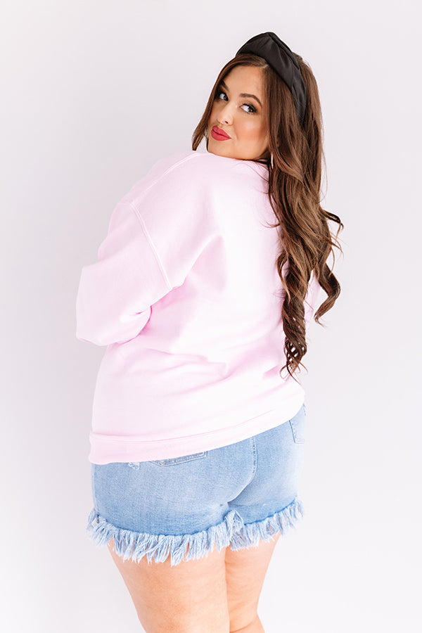Be There In A Prosecco Sweatshirt In Pink Curves-Beginning Fashion