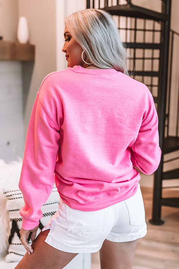 Be There In A Prosecco Sweatshirt In Neon Pink-Beginning Fashion