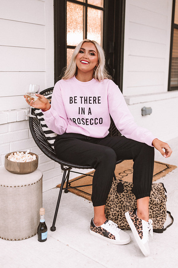 Be There In A Prosecco Sweatshirt In Pink-Beginning Fashion