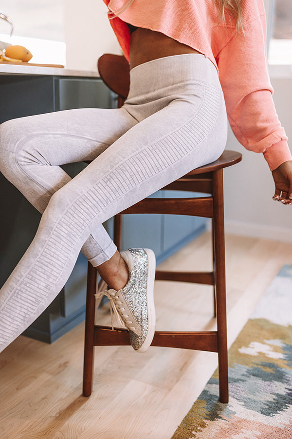 Bright And Early High Waist Legging In Grey-Beginning Fashion