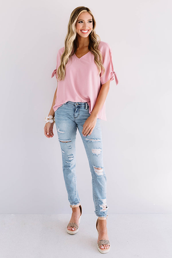 Away On A Jet Plane Shift Top In Blush-Beginning Fashion