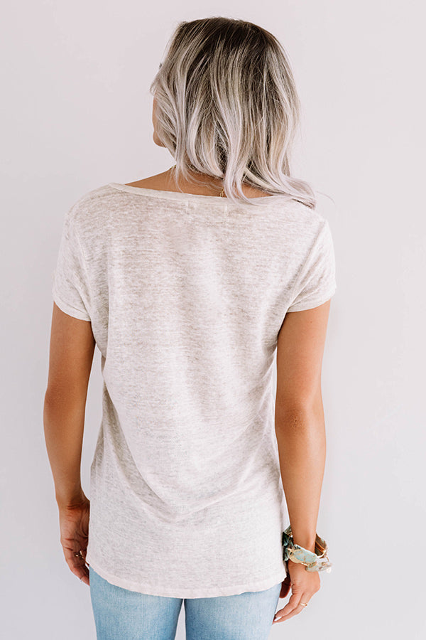 Beach Villa Linen Tee in Birch-Beginning Fashion