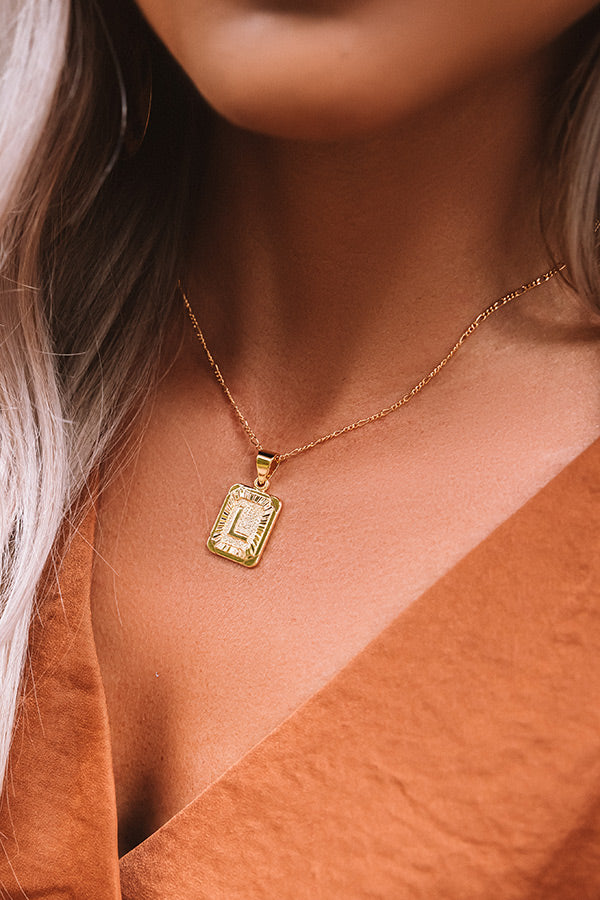 Bracha Initial Card Necklace-Beginning Fashion
