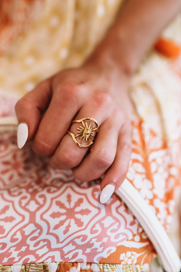 Bracha Burst Oval Ring-Beginning Fashion