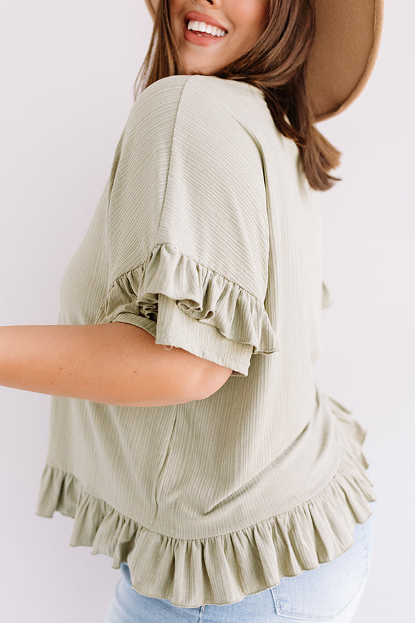 Bombshell Ambition Shift Top In Sage Curves-Beginning Fashion