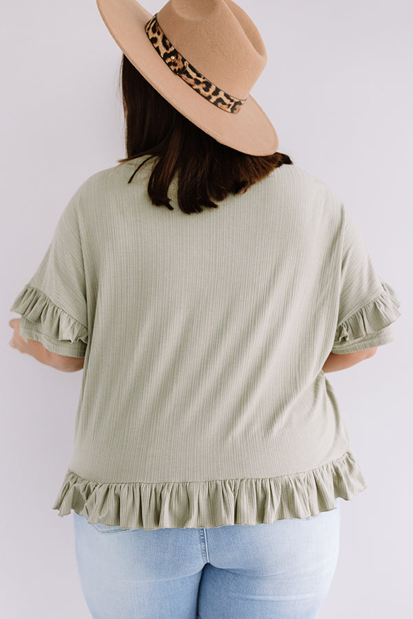 Bombshell Ambition Shift Top In Sage Curves-Beginning Fashion