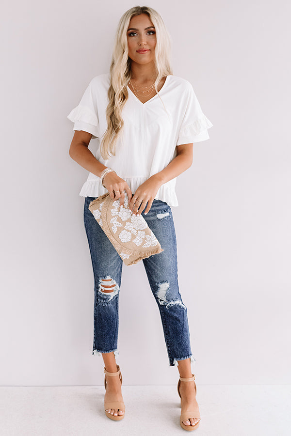 Bombshell Ambition Shift Top In White-Beginning Fashion