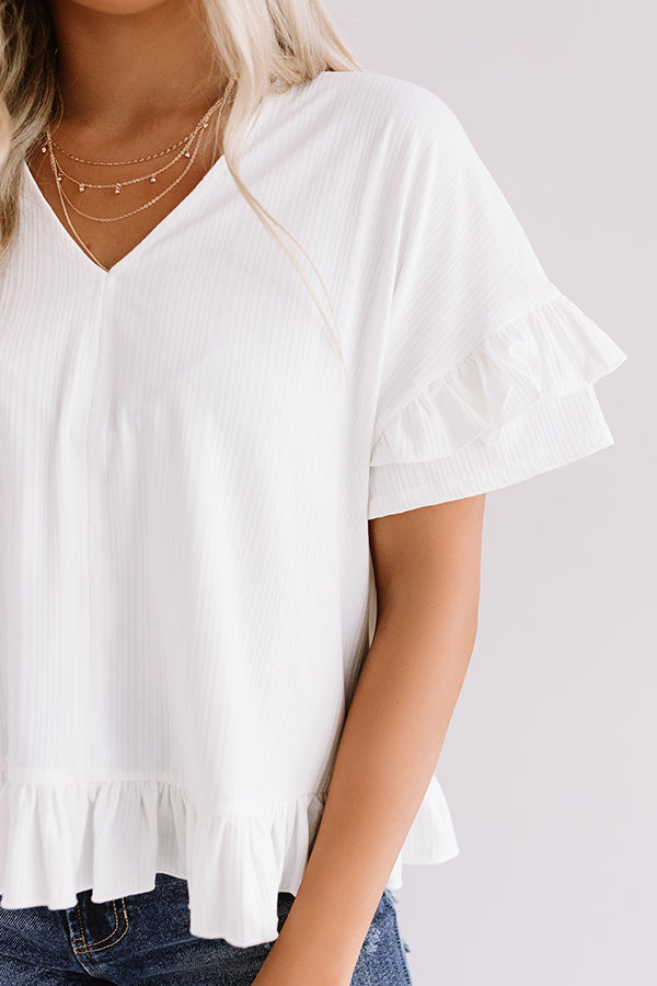 Bombshell Ambition Shift Top In White-Beginning Fashion