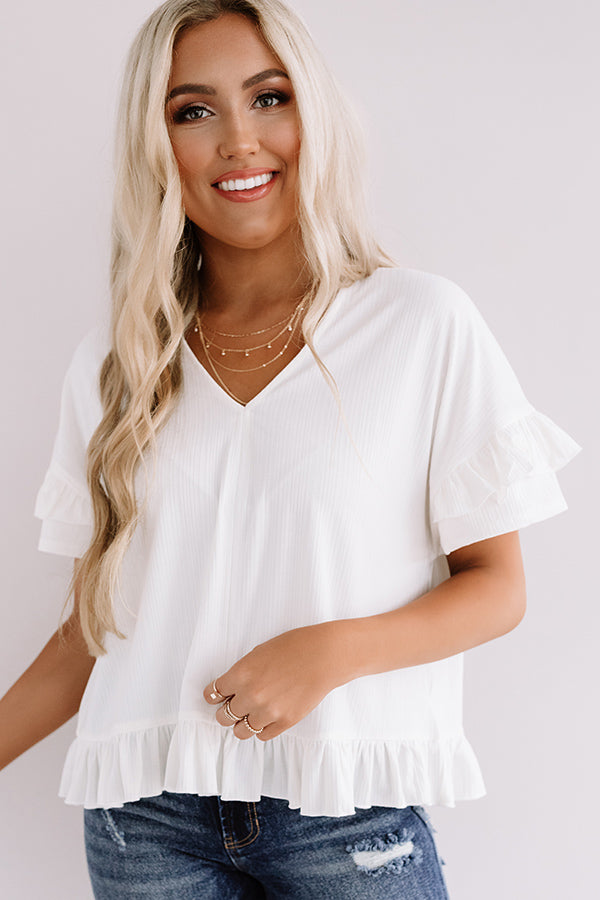 Bombshell Ambition Shift Top In White-Beginning Fashion