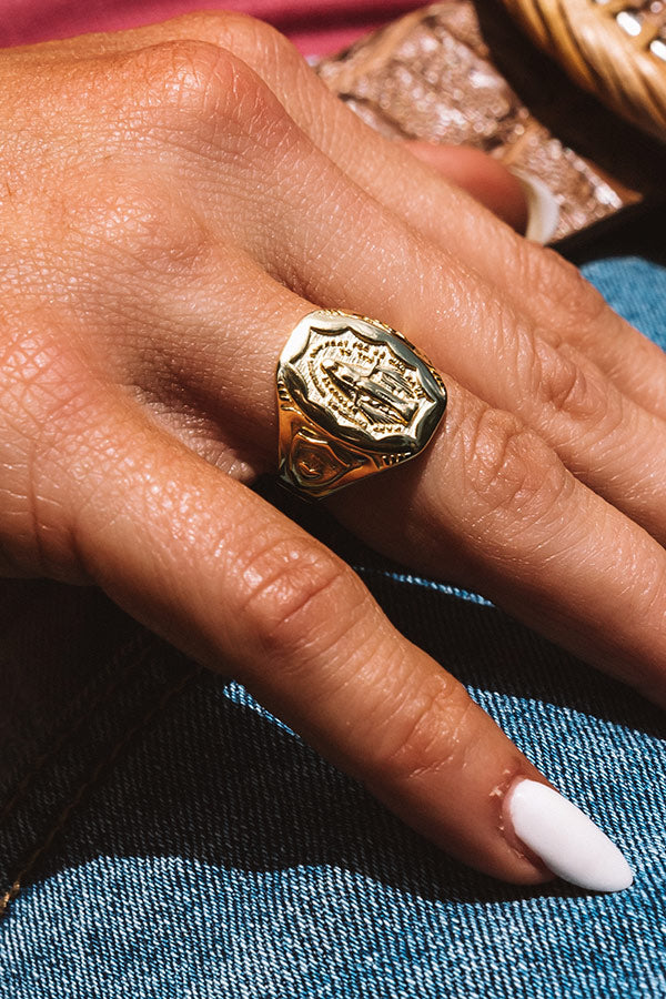 Bracha Favored Signet Ring-Beginning Fashion