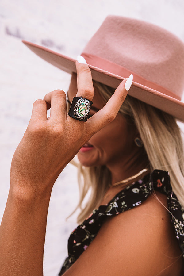 Effortless Attraction Abalone Shell Ring-Beginning Fashion