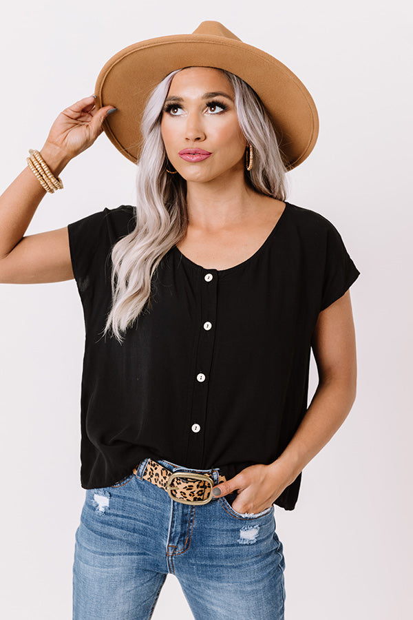 Hamptons Ready Shift Top In Black-Beginning Fashion