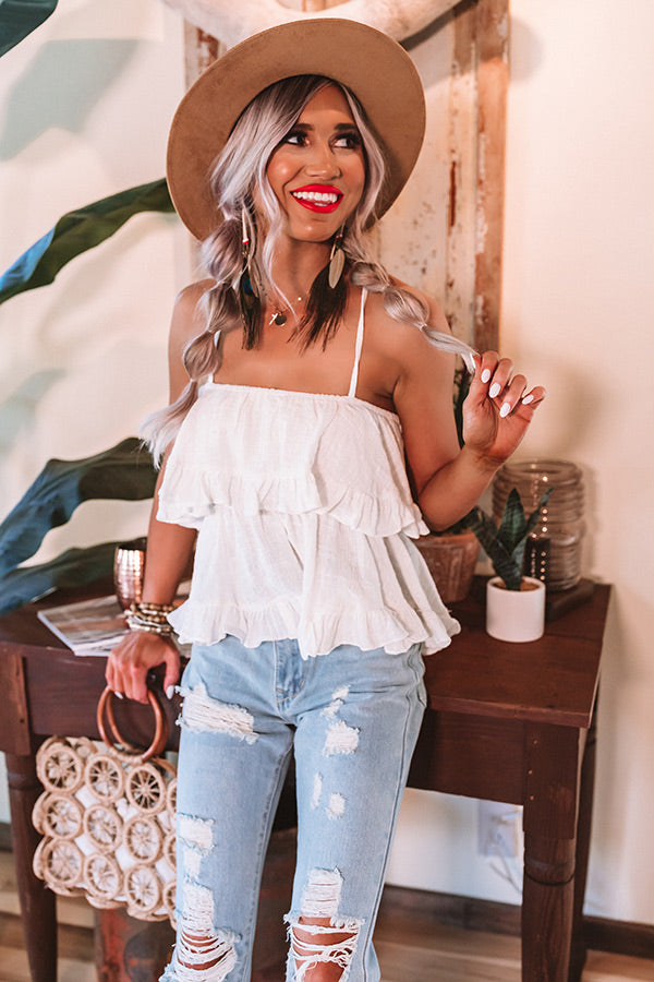 Hey Sugar, Sugar Crop Top In Ivory-Beginning Fashion